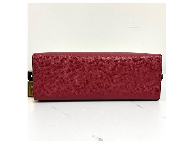Prada Borsa a tracolla e spalla City in Saffiano Rosso - vista 13