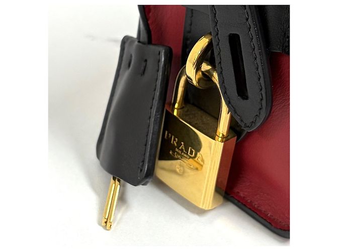 Prada Borsa a tracolla e spalla City in Saffiano Rosso - vista 17