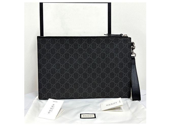 Gucci Clutch stampa pitone nero - vista 3