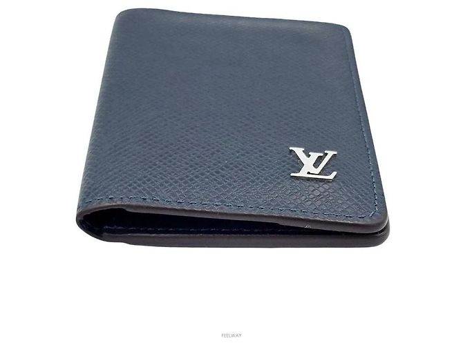 Louis Vuitton Organizer Taiga Blu - vista 4