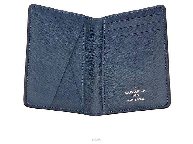 Louis Vuitton Organizer Taiga Blu - vista 5
