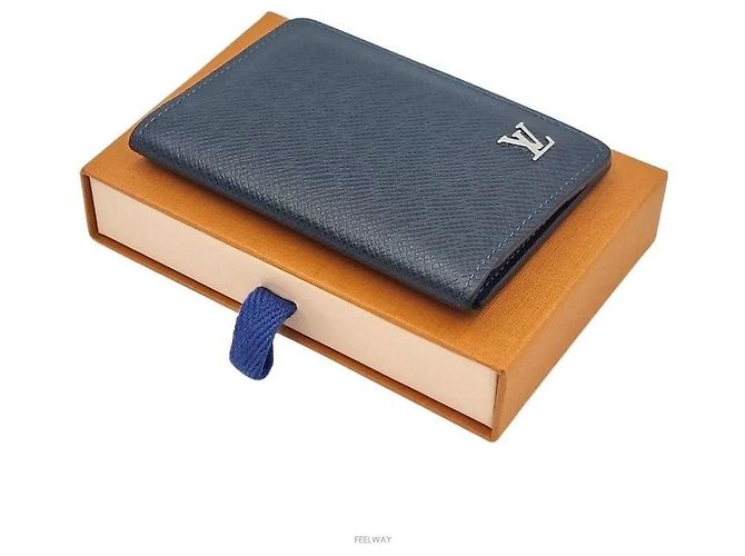Louis Vuitton Organizer Taiga Blu - vista 6