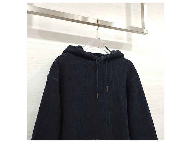 Dior Oblique Terry Hoodie Navy - Ansicht 3