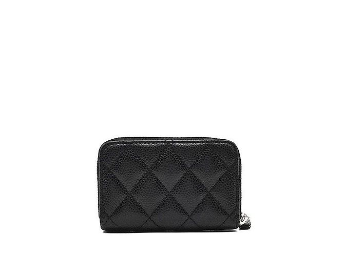 Tarjetero Chanel Caviar de piel negra Negro - vista 3