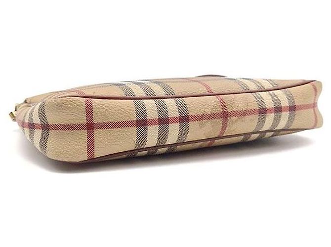 Burberry Borsa a tracolla Haymarket Mini Pouch Marrone - vista 7