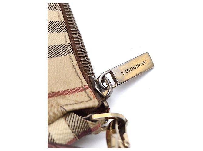 Burberry Borsa a tracolla Haymarket Mini Pouch Marrone - vista 8