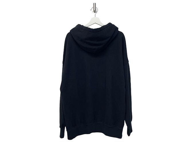 Gucci Cotton Jersey Logo Patch Hoodie T-Shirt Schwarz - Ansicht 2