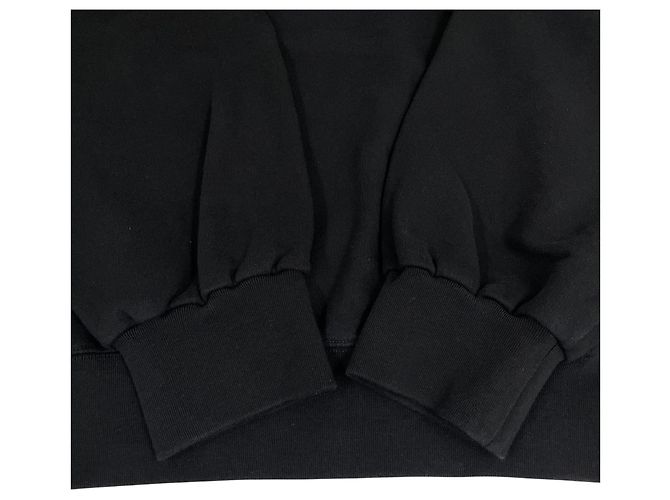 Gucci Cotton Jersey Logo Patch Hoodie T-Shirt Schwarz - Ansicht 4