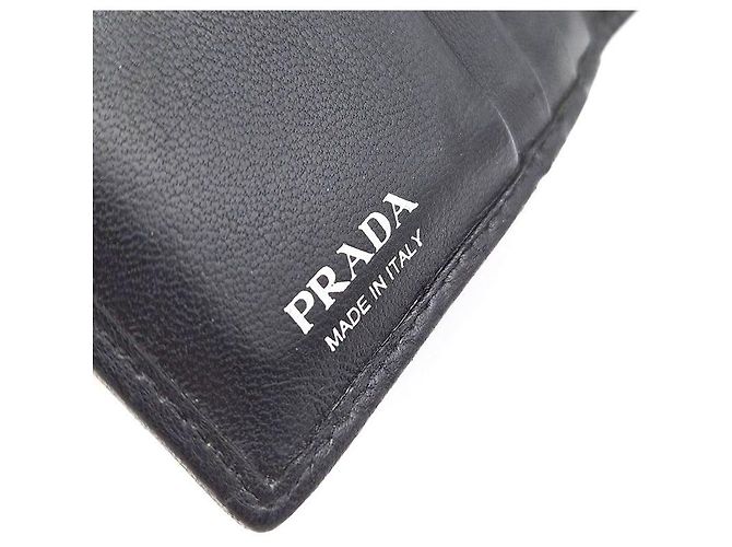 Portafoglio Prada Diagram in pelle nera Nero - vista 7