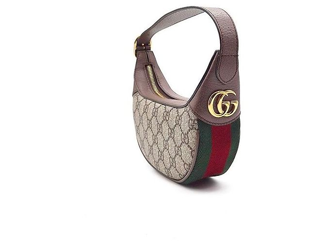 Gucci Borsa Hobo Mini Ophidia GG Supreme Marrone - vista 2