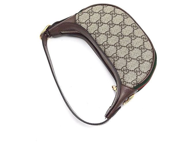Gucci Borsa Hobo Mini Ophidia GG Supreme Marrone - vista 4