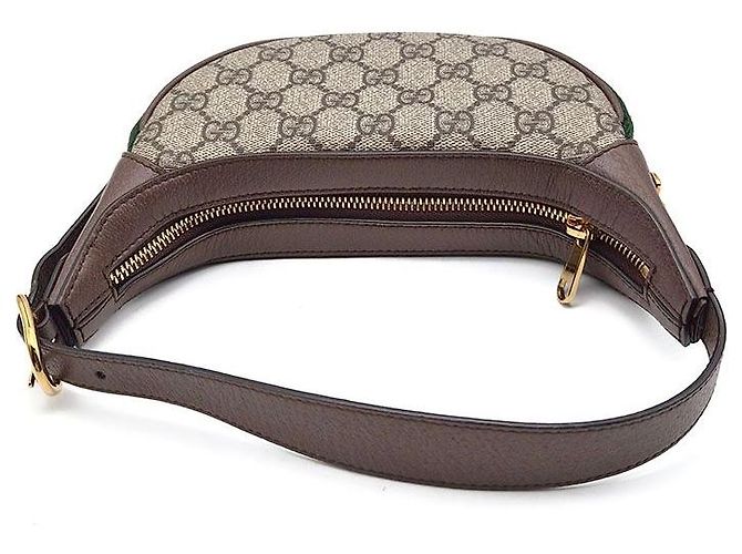 Gucci Borsa Hobo Mini Ophidia GG Supreme Marrone - vista 6