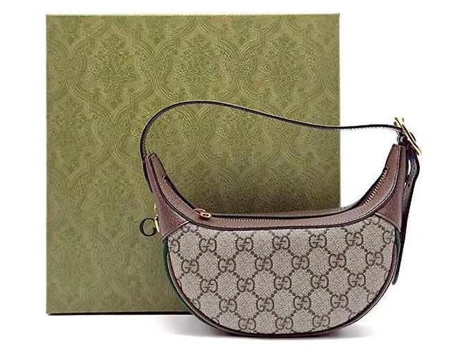 Gucci Borsa Hobo Mini Ophidia GG Supreme Marrone - vista 9