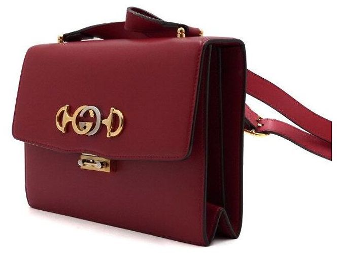Gucci Borsa a tracolla e crossbody Jumi Small in vitello rosso - vista 2