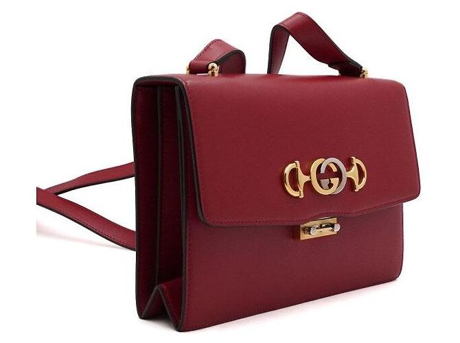 Gucci Borsa a tracolla e crossbody Jumi Small in vitello rosso - vista 3