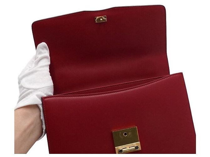 Gucci Borsa a tracolla e crossbody Jumi Small in vitello rosso - vista 5