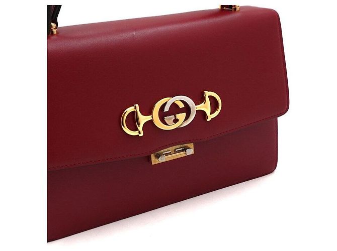 Gucci Borsa a tracolla e crossbody Jumi Small in vitello rosso - vista 9