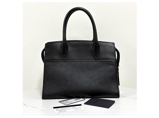 Prada Borsa Tote Saffiano Nera Nero - vista 6