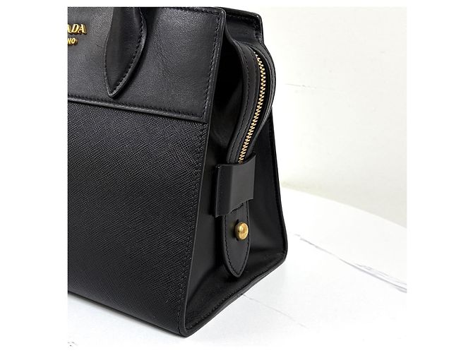 Prada Borsa Tote Saffiano Nera Nero - vista 7