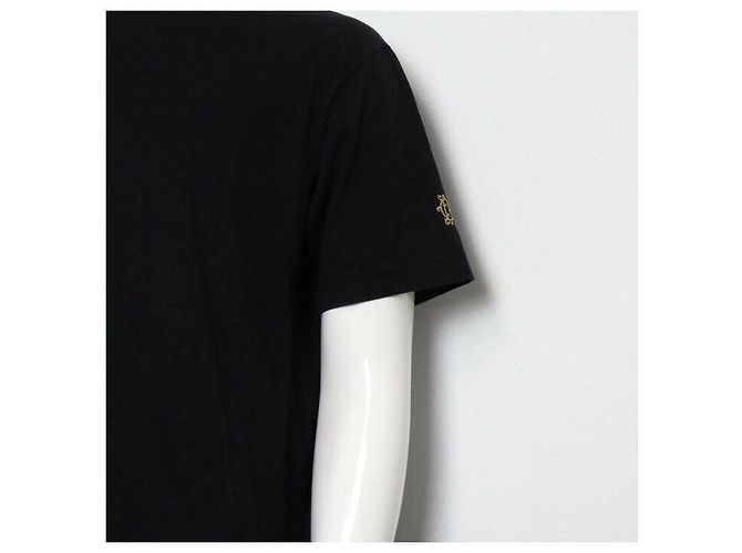 Dior Überlagertes Herren-T-Shirt aus schwarzer Oblique-Baumwolle - Ansicht 3