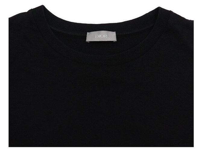 Dior Überlagertes Herren-T-Shirt aus schwarzer Oblique-Baumwolle - Ansicht 5