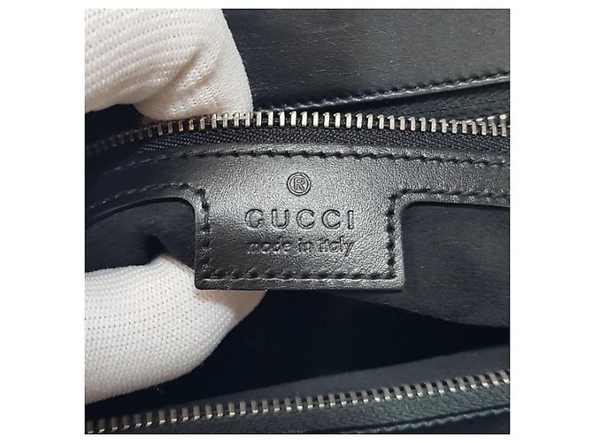 Gucci Petit Borsa Tote in Pelle Nero - vista 8