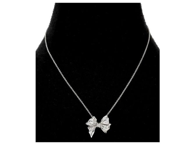 Tiffany & Co Ribbon Silver Necklace Silvery - view 5