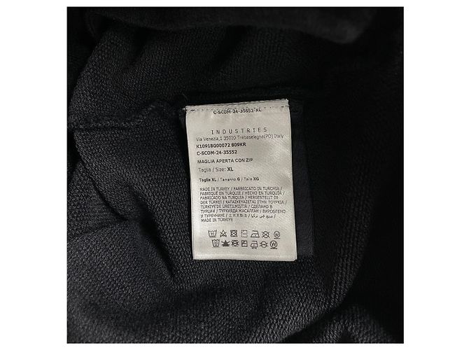 Moncler Giacca in cotone con zip e rifiniture tricolore Blu - vista 6