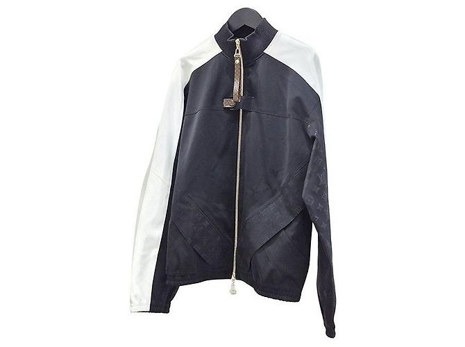 Louis Vuitton Nylon-Trainingsjacke mit Reißverschluss Schwarz - Ansicht 2