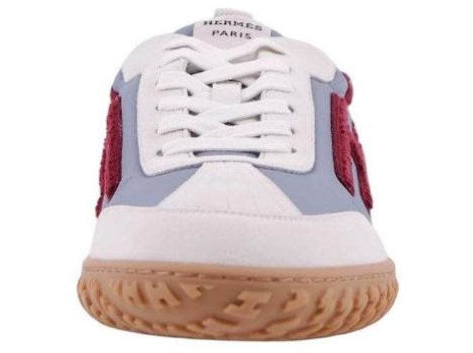 Sneakers Hermès Jet Multicolore Bleu Galet in Pelle - vista 11