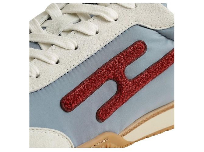 Sneakers Hermès Jet Multicolore Bleu Galet in Pelle - vista 6