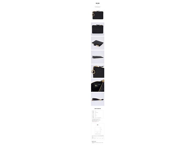 Miu Miu Tarjetero de cuero Nappa para mujer AEFX Negro - vista 11