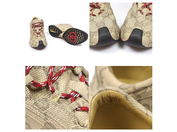 Gucci Sneakers Run in pelle Ebony beige da uomo Marrone - vista 6