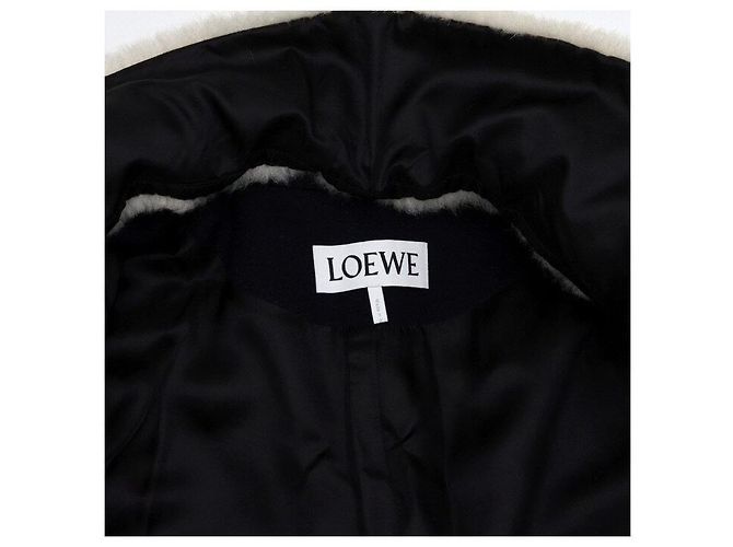 Loewe Shearling Fur Cashmere Blend Wool Coat Men's Jacket Blue - view 8