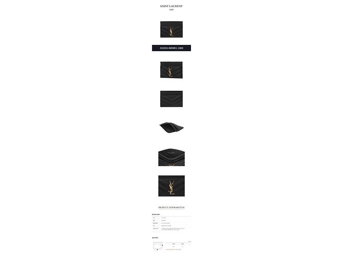 Saint Laurent Portacarte Monogram Grain Nero - vista 2