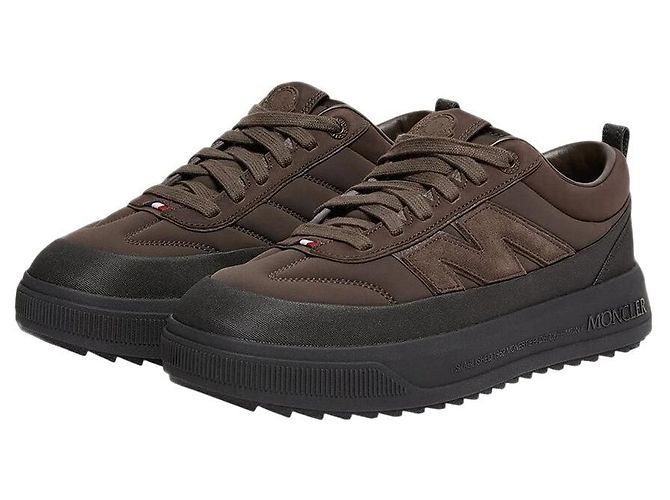 Moncler Sneaker in nubuck e camoscio Marrone - vista 2