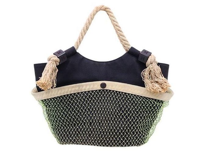 Chanel Borsa a tracolla CC in tela nera con fiori Nero - vista 3