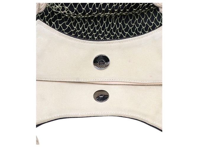 Chanel Borsa a tracolla CC in tela nera con fiori Nero - vista 9
