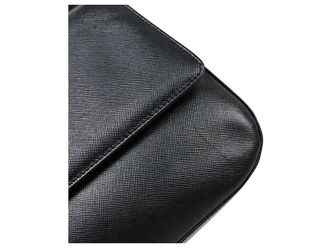Salvatore Ferragamo Borsa a tracolla con patta Gancini nera Nero - vista 8
