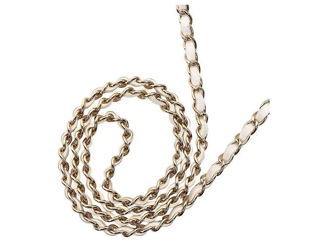 Chanel Borsa a tracolla matelassé bianca con catena Bianco - vista 10