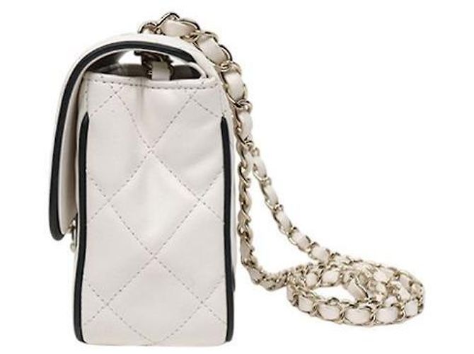 Chanel Borsa a tracolla matelassé bianca con catena Bianco - vista 2