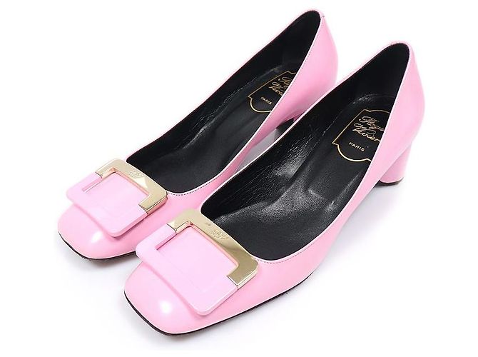Roger Vivier Décolleté Trombetta in Vernice Rosa da Donna - vista 3
