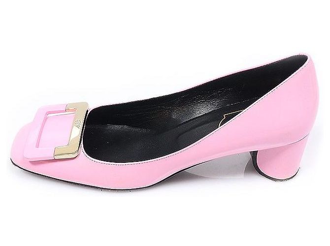 Roger Vivier Décolleté Trombetta in Vernice Rosa da Donna - vista 4