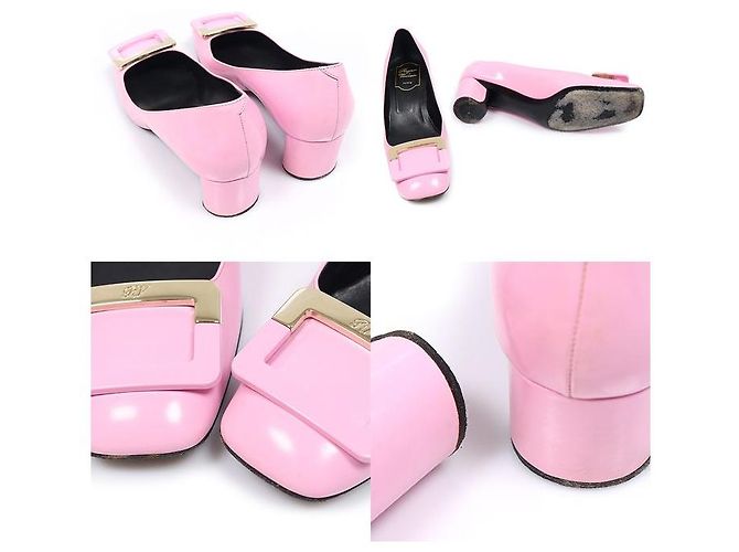 Roger Vivier Décolleté Trombetta in Vernice Rosa da Donna - vista 5