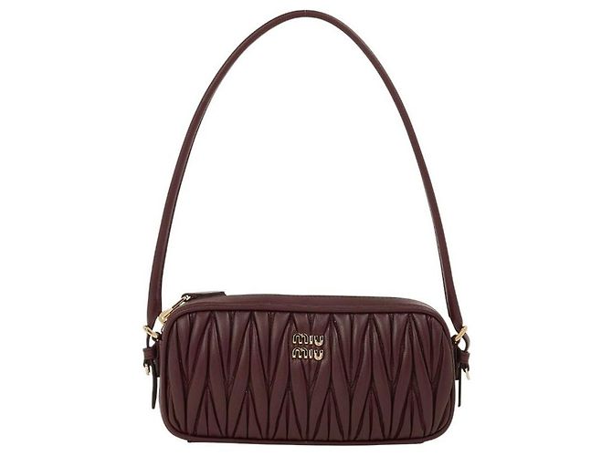 Miu Miu Borsa a spalla Matelassé Pouch Nero - vista 10
