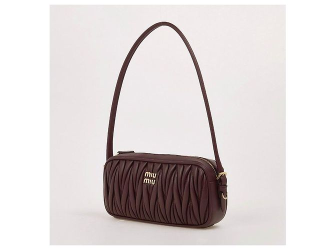 Miu Miu Borsa a spalla Matelassé Pouch Nero - vista 2