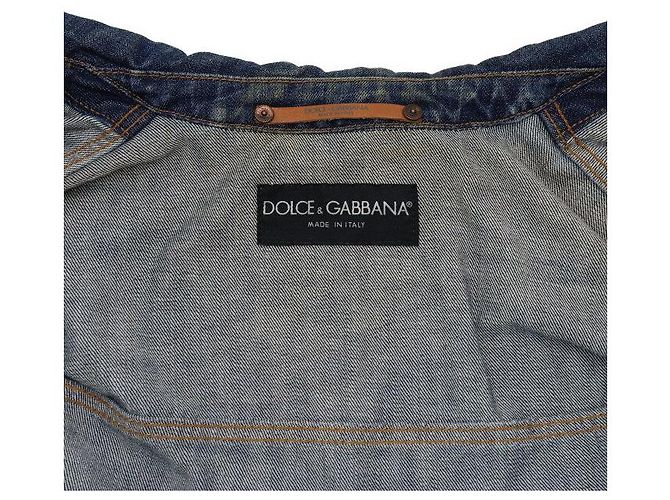 Dolce & Gabbana Giacca in denim di cotone blu da uomo - vista 5