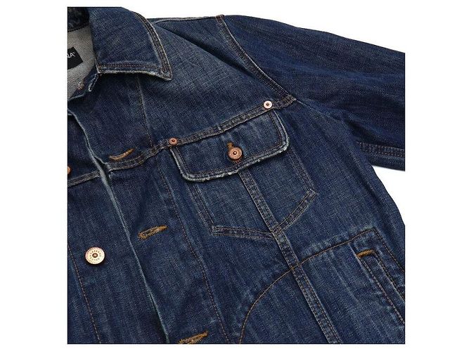Dolce & Gabbana Giacca in denim di cotone blu da uomo - vista 7