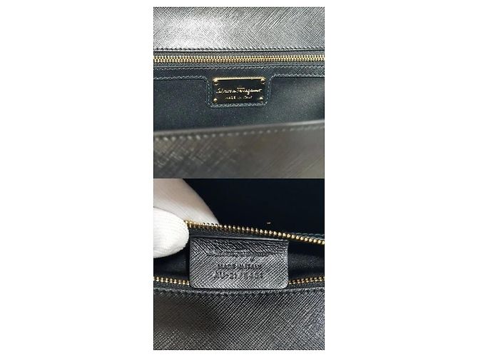 Salvatore Ferragamo Saffiano Vara Change Large Nero - vista 8
