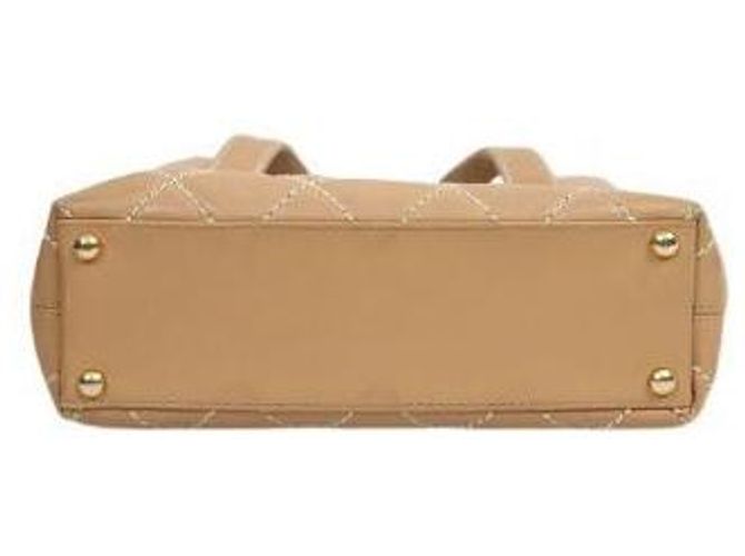 Chanel Borsa Tote Wildstitch Beige Marrone - vista 4